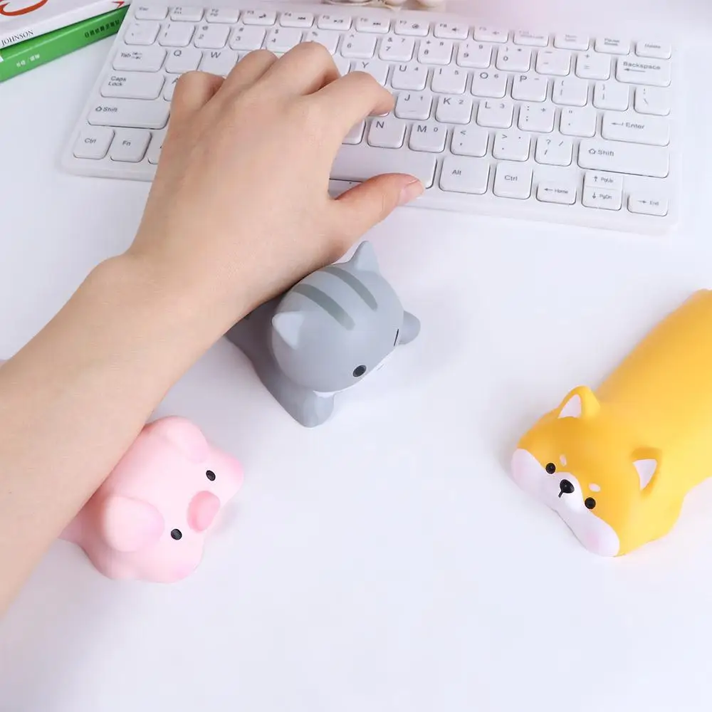 

New Cute Animal Pattern Wrist Rest Support for Mouse Pad Computer Laptop Arm Rest Soft Hand Support Kawaii Office Supplies
