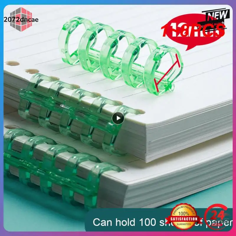 

1~8PCS 5-hole loose-leaf Binder ring notebook Spiral Circles Rings buckle clip binding Clips For School supplies Stationery