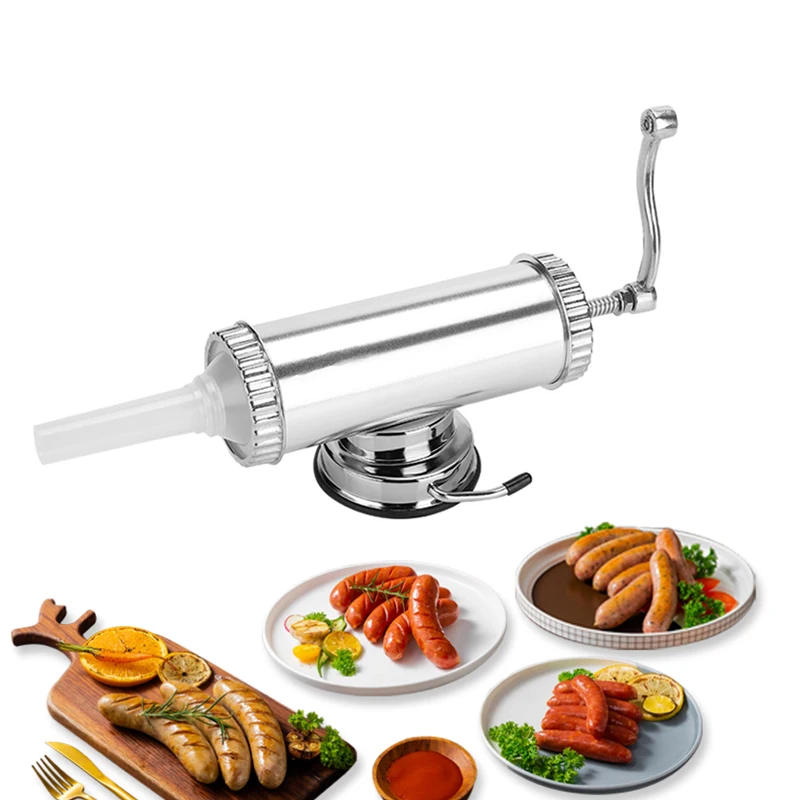 

Homemade Manual Stainless Steel Sausage Filler Sausage Maker Sausage Syringe Kitchen Meat Tool Meat Sausage Stuffer Kitchen Tool