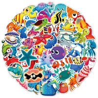 103060 pcs sea world creatures cartoon graffiti stickers for laptop phone diy trolley case skateboard decoration