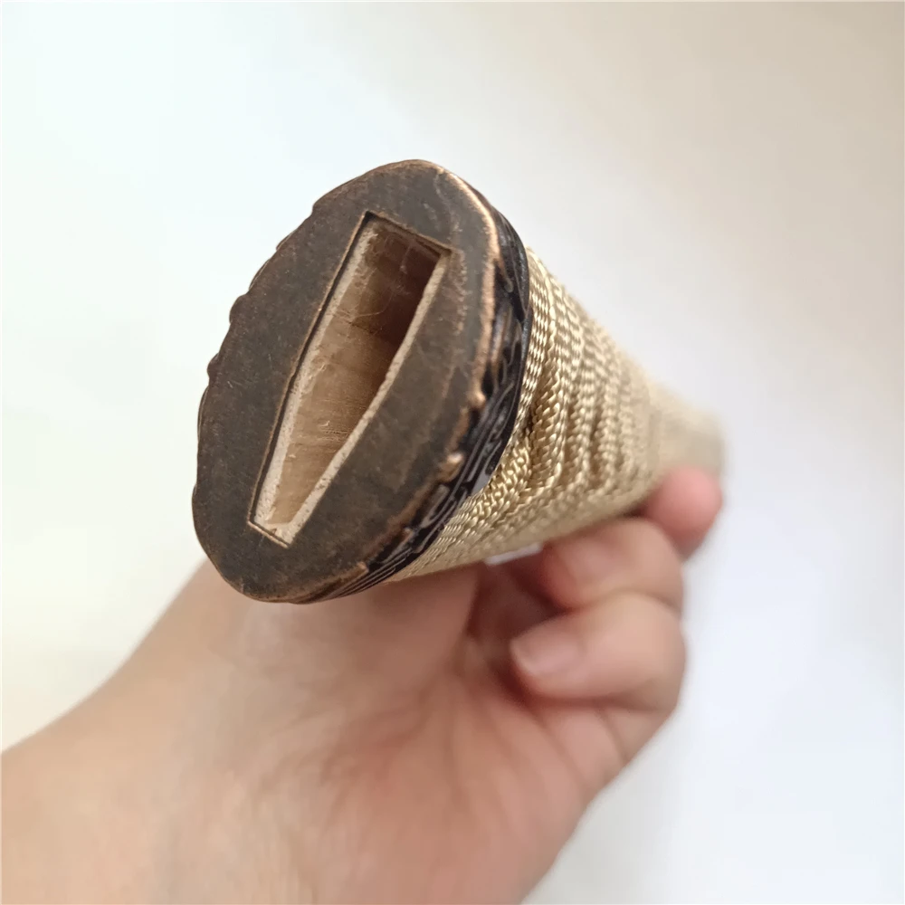 Японская рукоятка Tsuka 30 см из настоящего сплава Rayskin фучи менуки Кашира шелковые