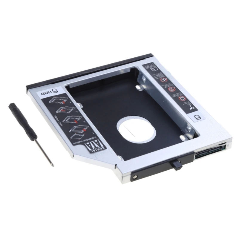 2-й 2 5-дюймовый HDD SSD жесткий диск DVDROM оптический привод Tray адаптер для ThinkpadT420 T430 T510