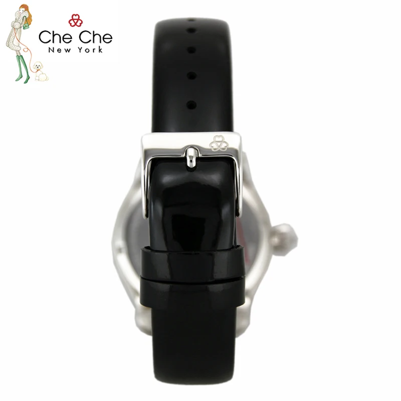 CHE CHE CC0016-A Women's watch leather strap luxury girl heart flower chassis student Watch crown-shaped Ba's