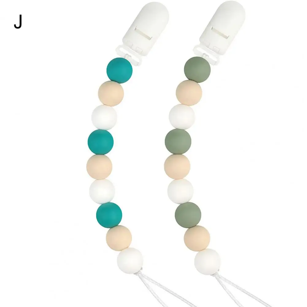 

2Pcs Adorable Pacifier Clip Sturdy Baby Teether BPA Free Newborn Baby Boys Girls Pacifier Clip Anti-drop