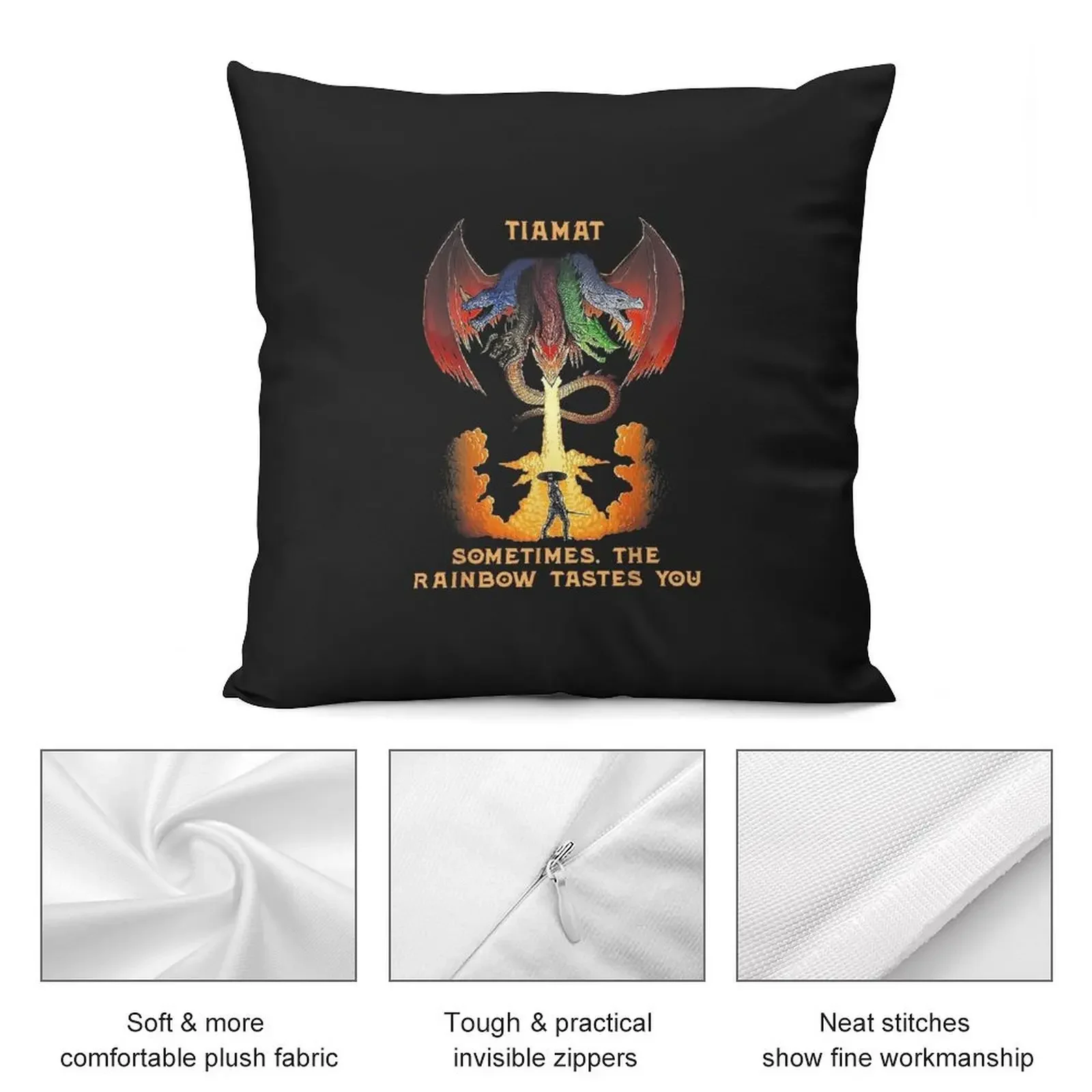 Dragon Tiamat Sometimes The Rainbow Tastes You Декоративная подушка Рождественские чехлы для