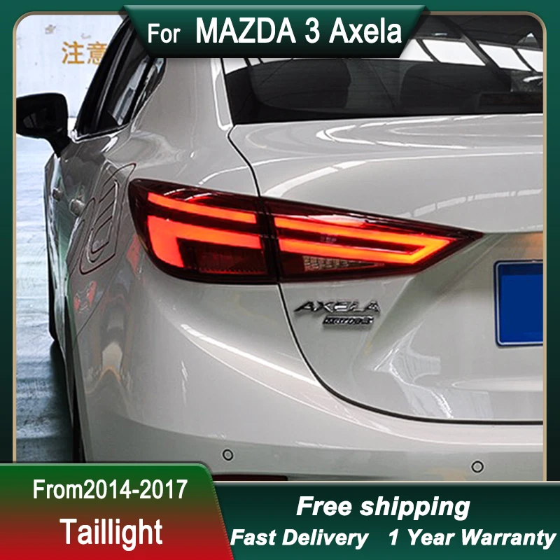 Стайлинг автомобиля Задние фонари для MAZDA 3 Axela 2014-2017 в стиле audi Светодиодный