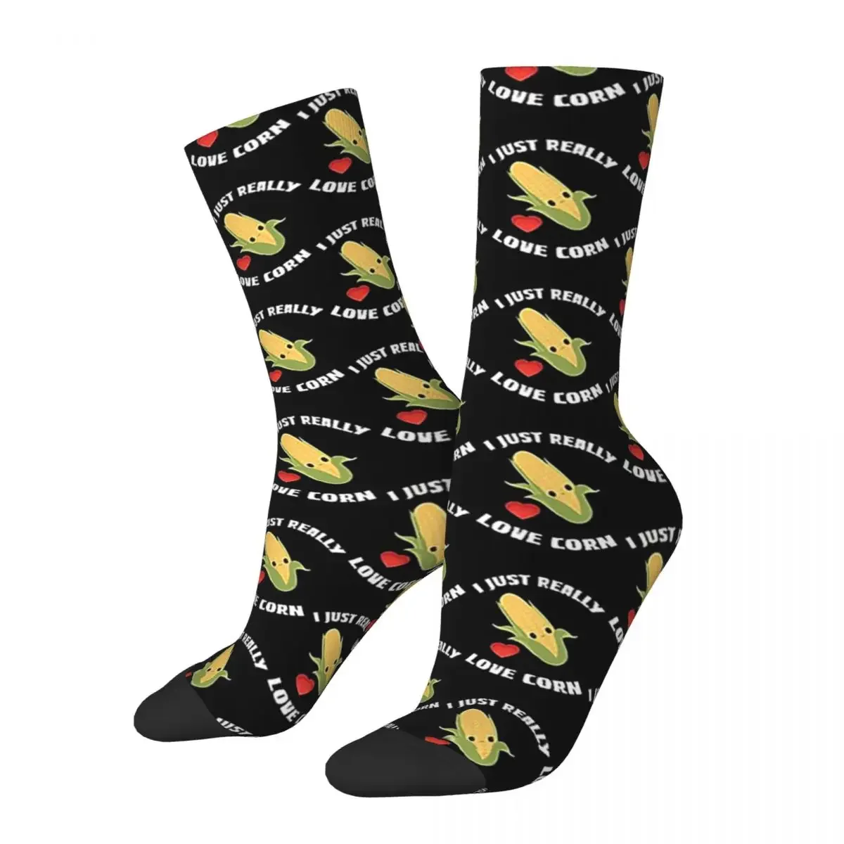 

Corn On The Cob, I Just Really Love Corn Socks Harajuku High Quality Stockings All Season Long Socks Accessories for Unisex Gift