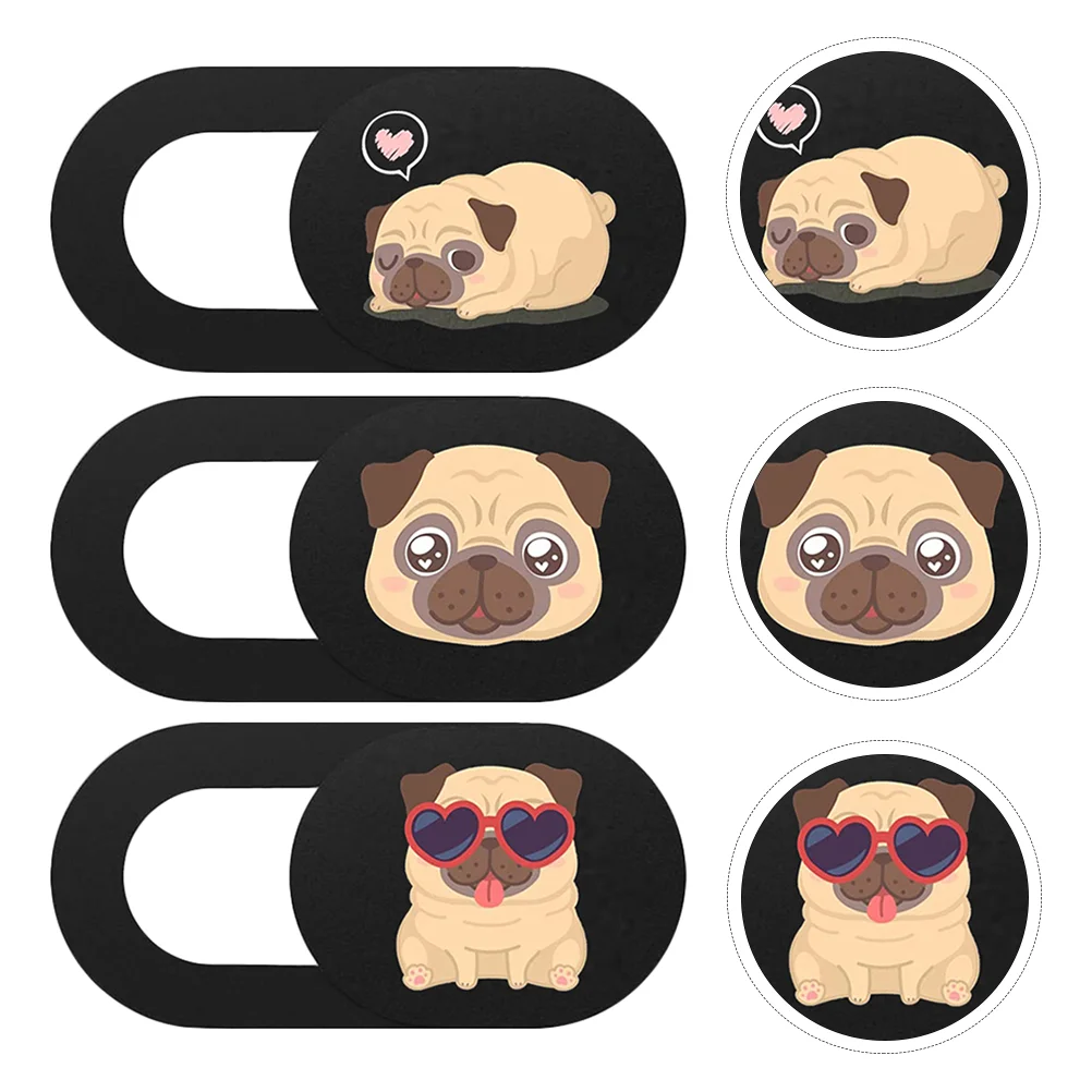 

3pcs Cartoon Portable Chic Webcam Covers Privacy Camera Blocker for Tablets Computer Laptops