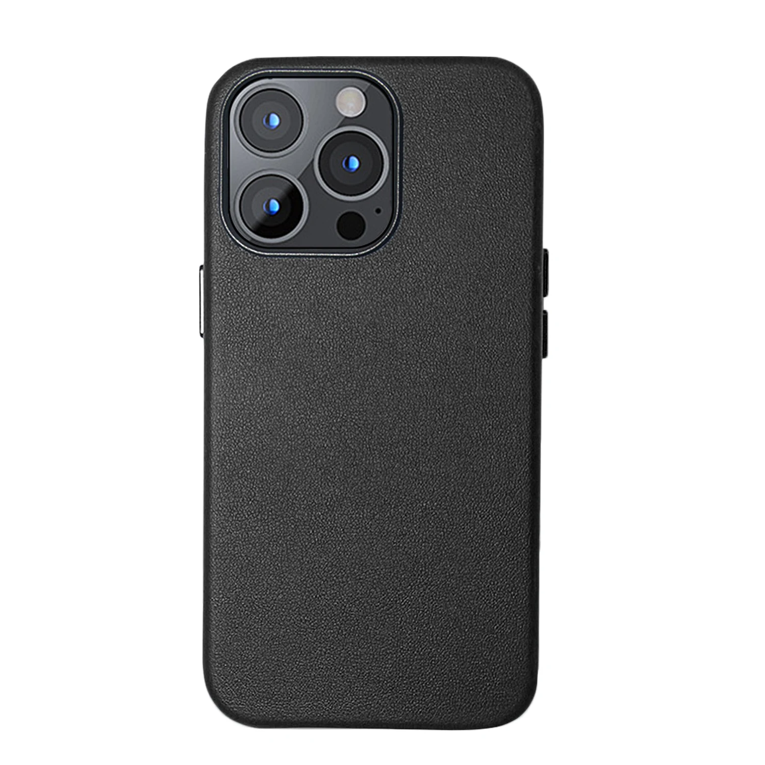 

Luxury Sheepskin Grain Leather Phone Case For iPhone 14 13 12 11 Pro Max Cover Metal Button