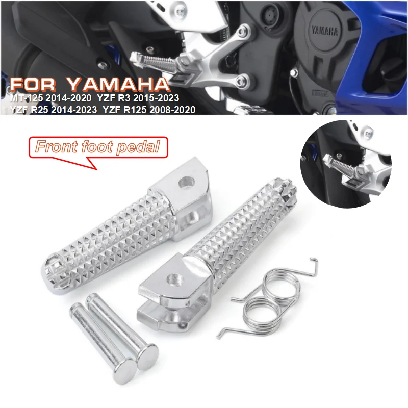 

Front Footrest Foot Peg For YAMAHA YZF MT125 MT25 MT03 R125 R25 R3 MT09 FZ09 MT10 MT07 FZ6 XJ6 Motorcycle Rider Foot Rests Pedal