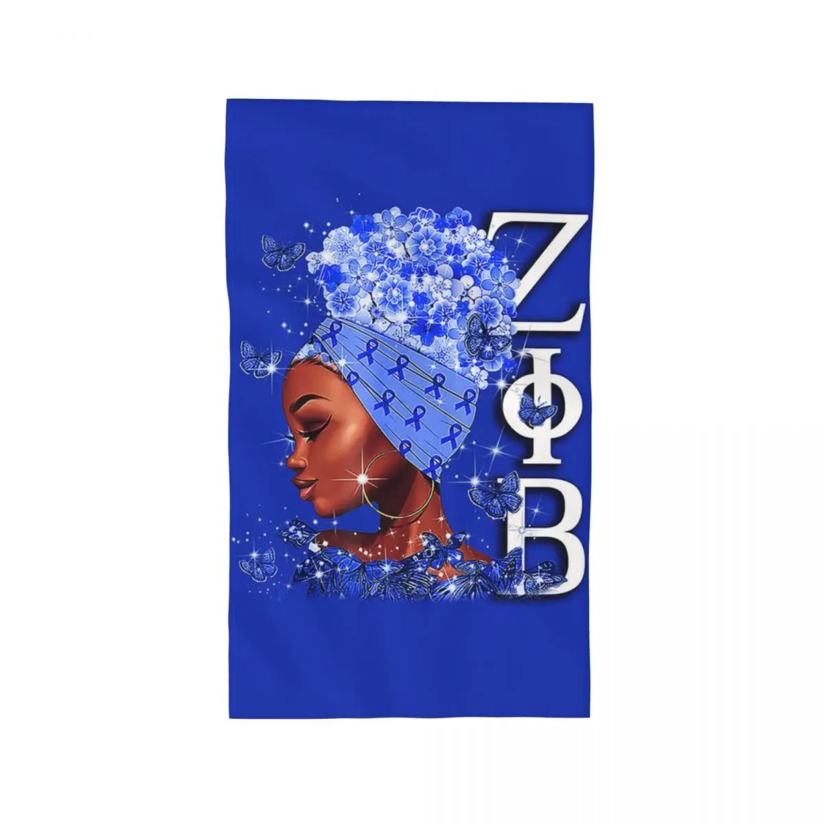 

Zeta Phi Beta Woman Face Towel Personalized ZOB Greek Letter 1920 Soft Linen Cotton Pool Towels
