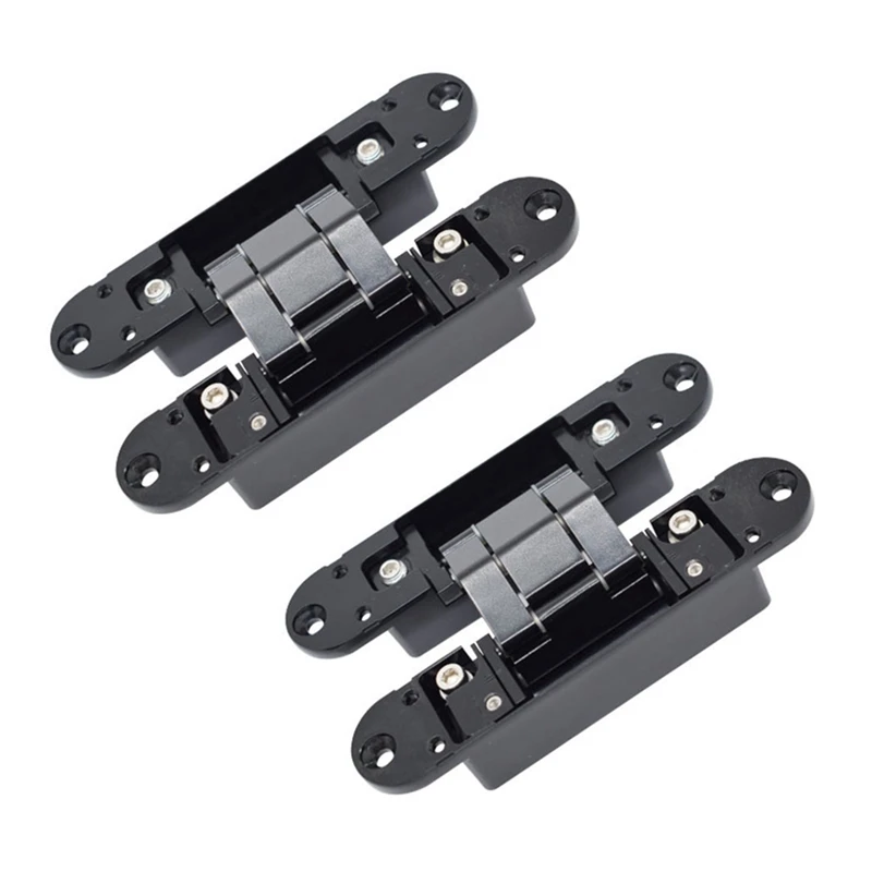 

Hot 2X 3D Adjustable Door Hinge Adjustable Conceal Hinge /Invisible Door Hinge 140X30MM 60KG Black