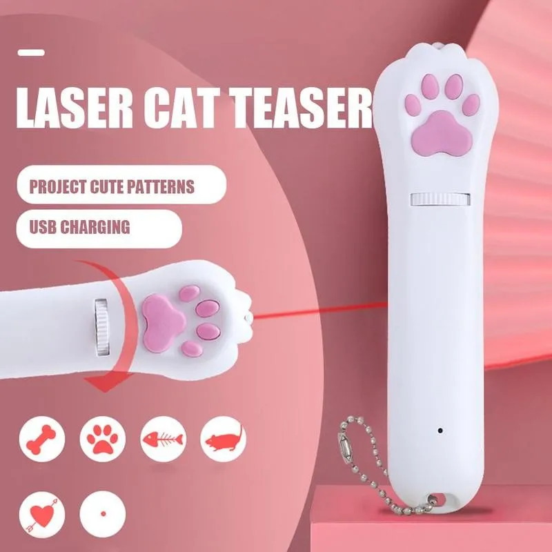 

4 types USB Pet LED Laser Cat Laser Toy Interactive Toy Bright Animation Mouse Shadow cat Pointer Light Pen Rechargeable Toys
