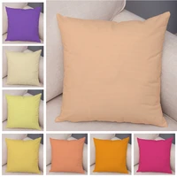 48 color both sides soft plush throw pillow case decor square solid cushion cover for sofa bedroom car home cozy pillowcase