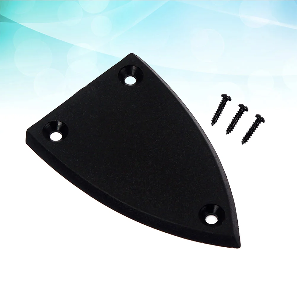 

1pc 3 Holes Triangle Plastic Truss Rod Cover for Electrical Guitar Bass Electric Guitar Replacement Parts GR15 (Black)