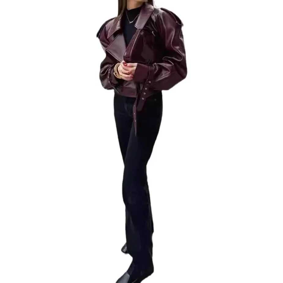 2024 новый стиль европейская и американская укороченная куртка с длинными