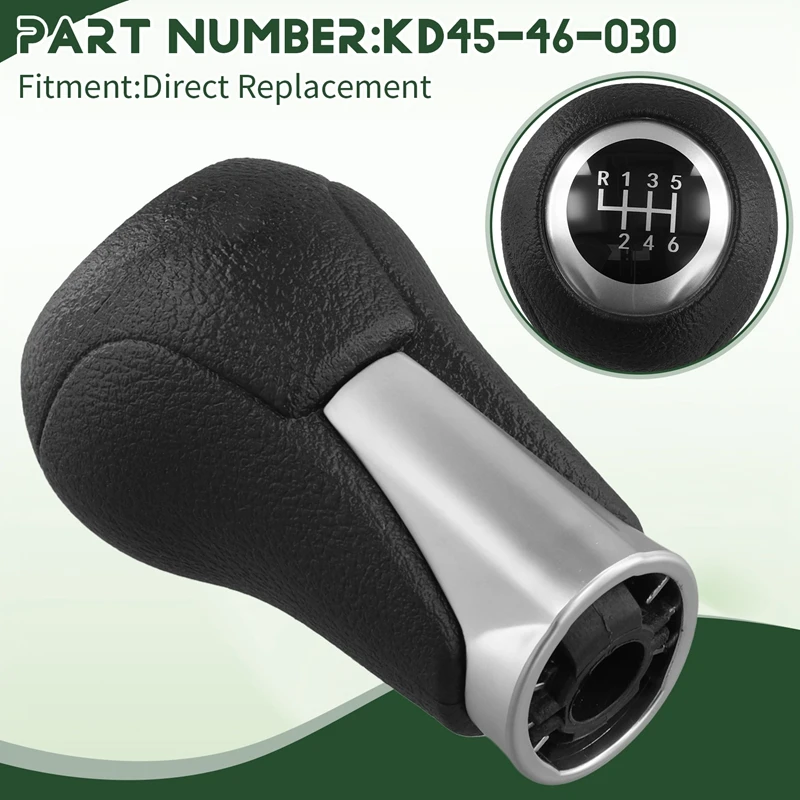 6 Speed Car Manual Transmission Gear Shift Knob Black Lever Handball KD45-46-030 For Mazda 3 CX-5 2013-2016