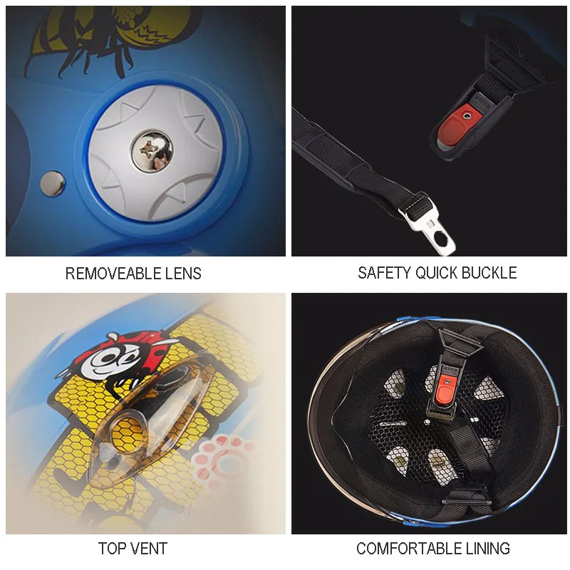 Детский мотоциклетный шлем ZEUS boy на половину лица для мотоциклиста скутера