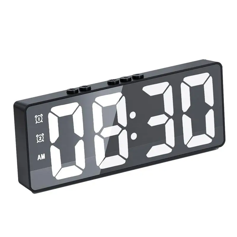 

Alarm Clock For Bedroom Sturdy Mirror Desktop Alarm Clock With Temperature Modern Desk Clock For Bedroom Home Office Decor