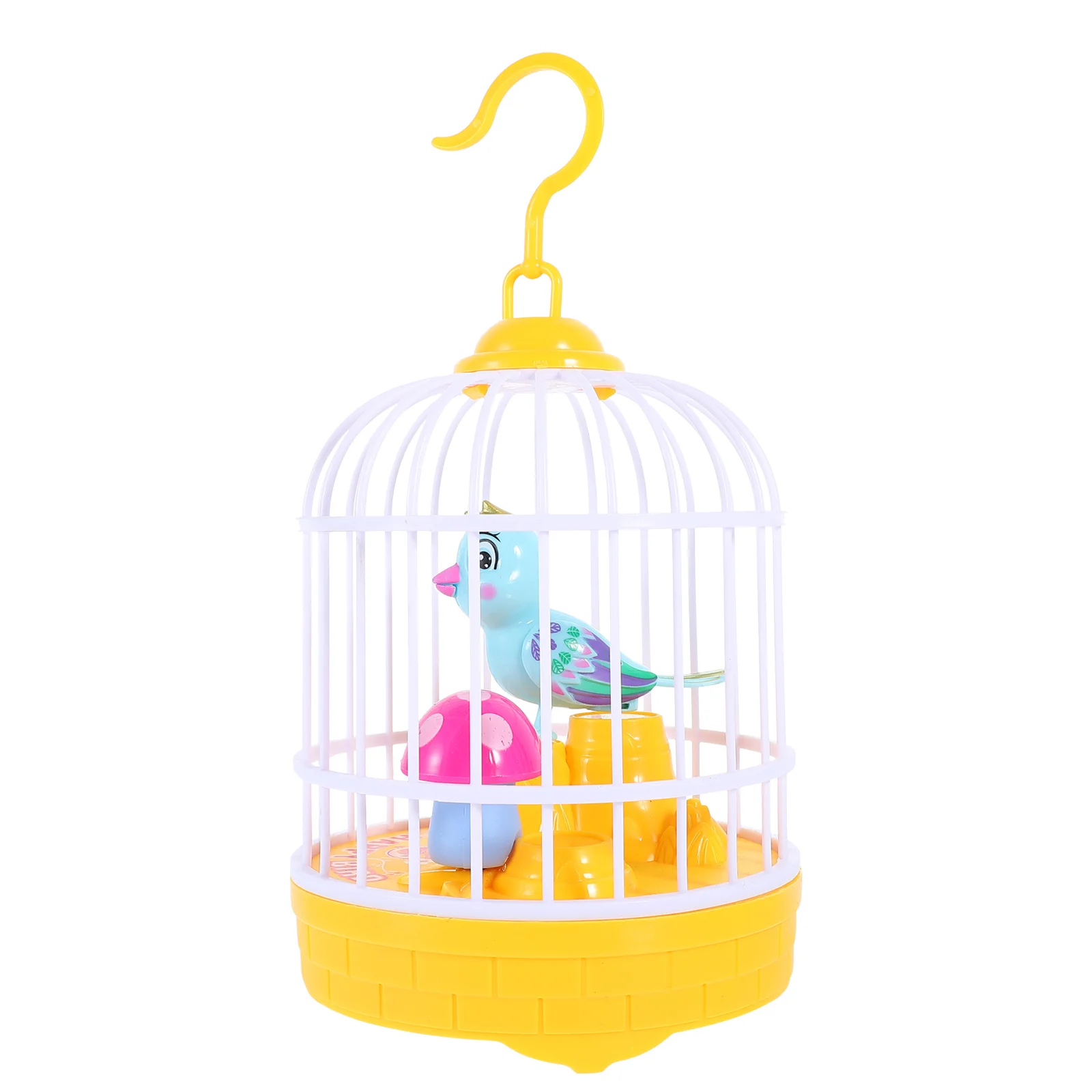 

Light Music Bird Cage Creative Kids Toy Compact Models Sensor Simulation Voice-activated Plastic Shape Singing Funny Birds Toys