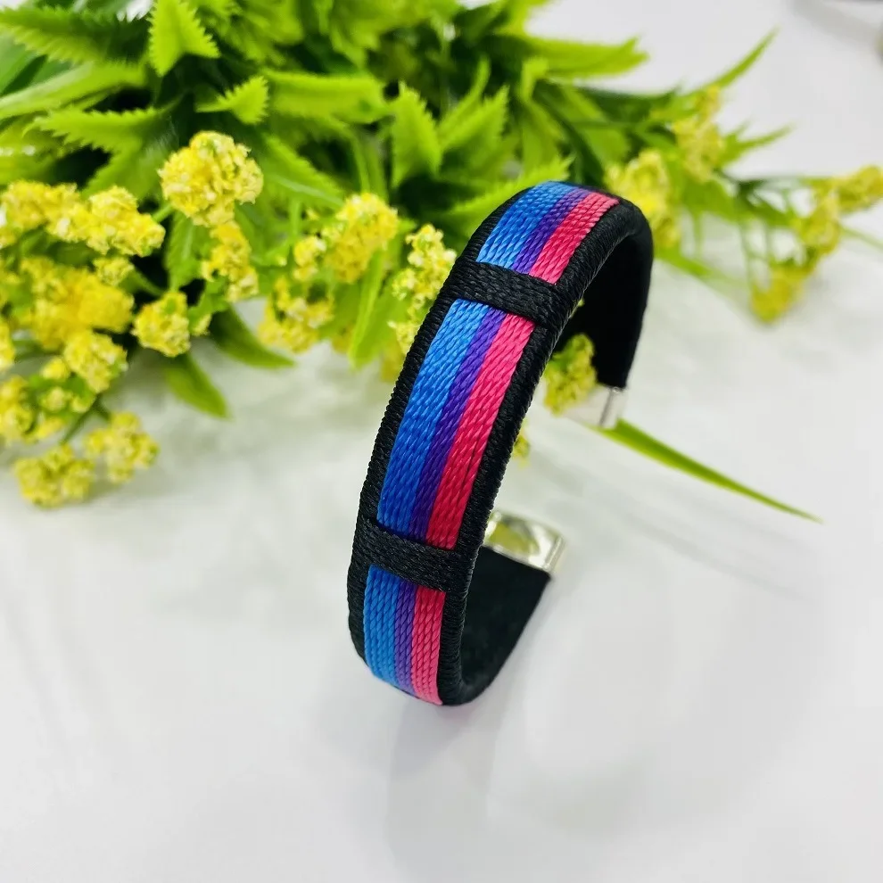 Новый Радужный красочный вязаный браслет LOVE Красочный шнур Дружба Пара