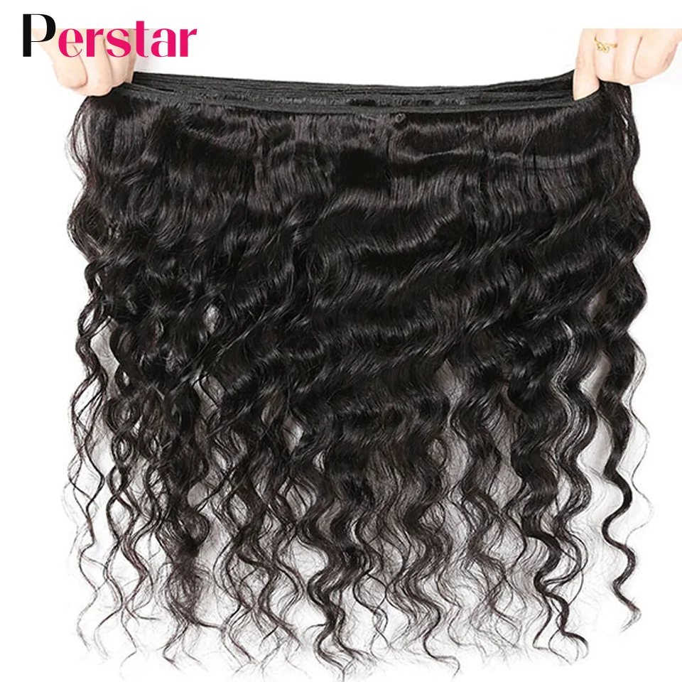 Perstar Peruvian Curly Hair Bundles Loose Deep Wave Human Extensions Natural Color 1/3/4 Pcs Weave 8-30 Inches | Шиньоны и парики
