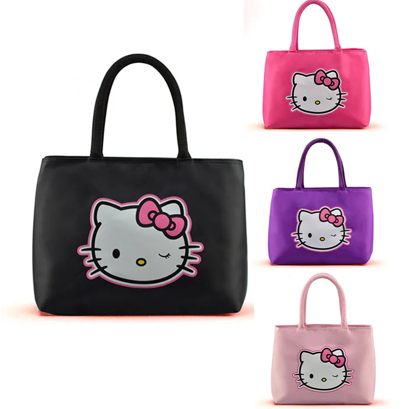 

Kawaii Hello Kitty Sanrio Handbag Cartoon One Shoulder Handbag Storage Bag Cute Korean Double Layer Bag Creative Small Handbag