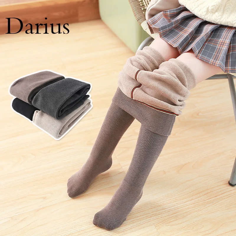 

Winter Infant Girls Plus Velvet Pantyhose Children's Leggings Thickening 2-14Years Children's Babys Skinny Pants Winter Clothes