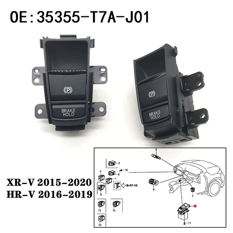 2X 35355T7AJ01 для Honda HRV XRV HR-V VEZEL электронный автоматический фонарь стояночного тормоза