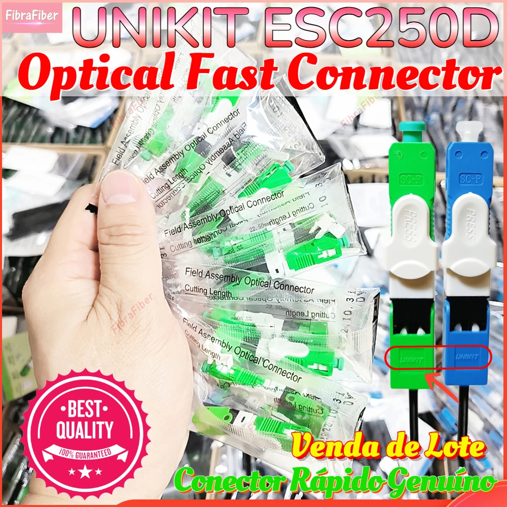 Lot Sale Origional FTTH UNIKIT ESC250D SC APC/UPC Single-Mode Fiber Optic Quick Connector SM Optic Fast Flange