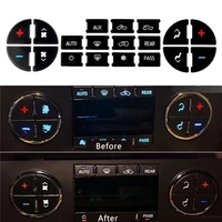 1 pcs car interior stickers ac central control panel button decal with 19 key for chevrolet gmc avalanche silverado tahoe sierra