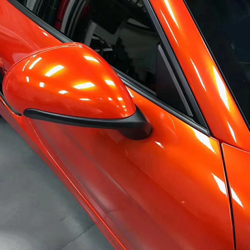 

1.52x18m Super Glossy Metallic Orange vinyl Car Body Film
