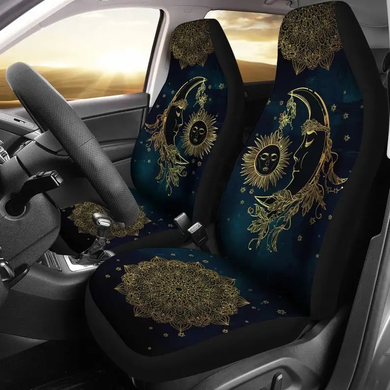 

Sun And Moon Car Seat Covers Pair, Seat Cover For Vehicle, Car Seat Covers, Seat Cover for Car, Car Seat Protector Spiritual Car