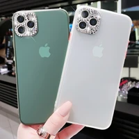 phone case for iphone 12 mini 12 pro max 11 pro x xr xs max transparent luxury glitter diamond matte cover for iphone 7 8 plus