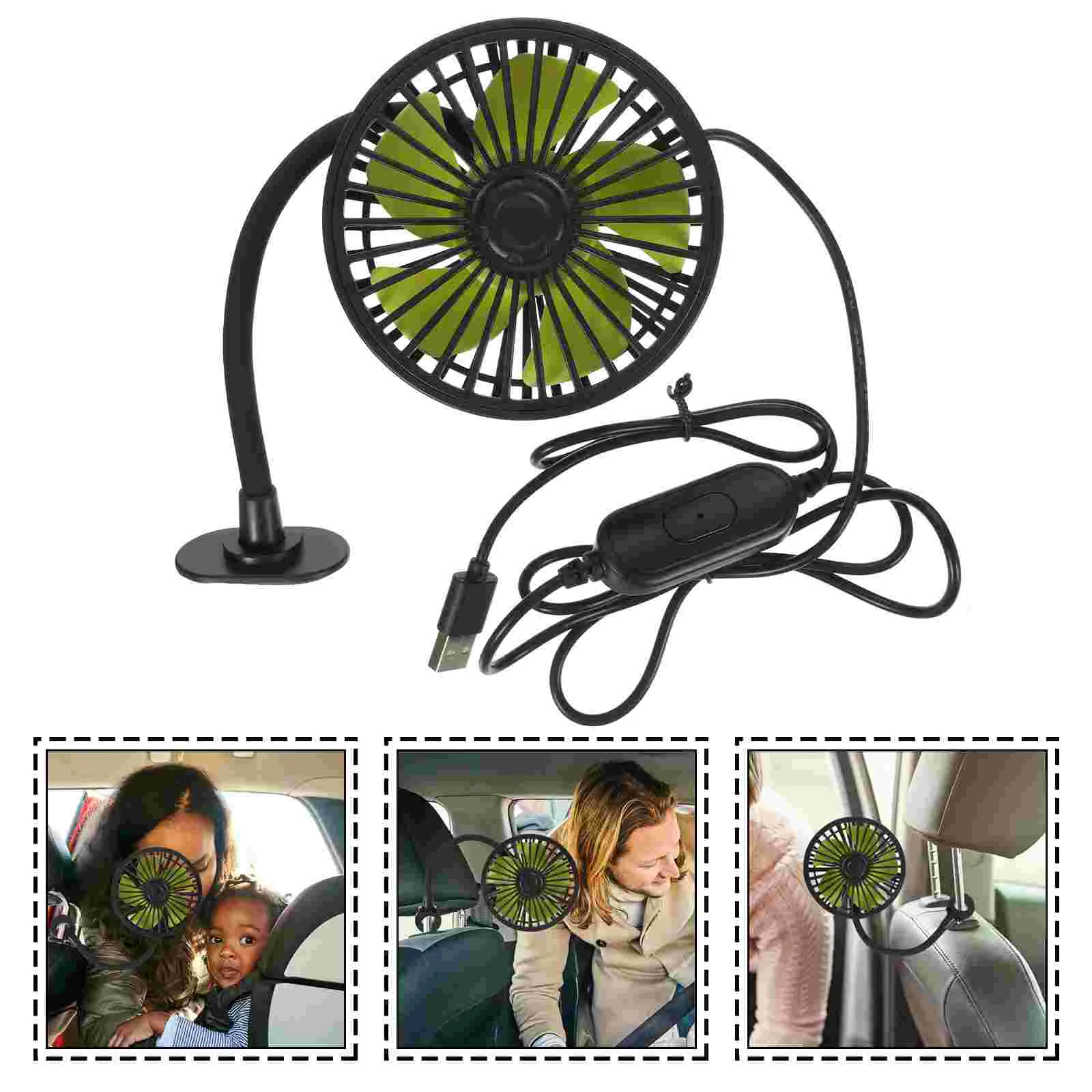 

Vehicle Fan USB Powered Carseat Fan Electric Car Fan For Summer Stroller
