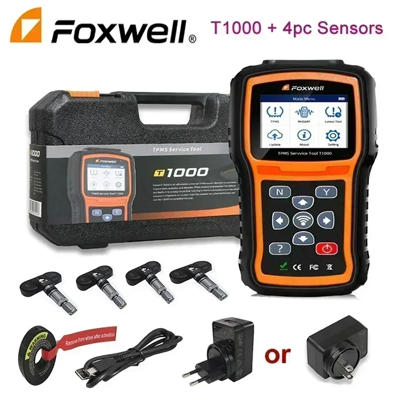 Лучший инструмент Foxwell T1000 TPMS Датчики Программирование Активация Проверка RF Key FOB