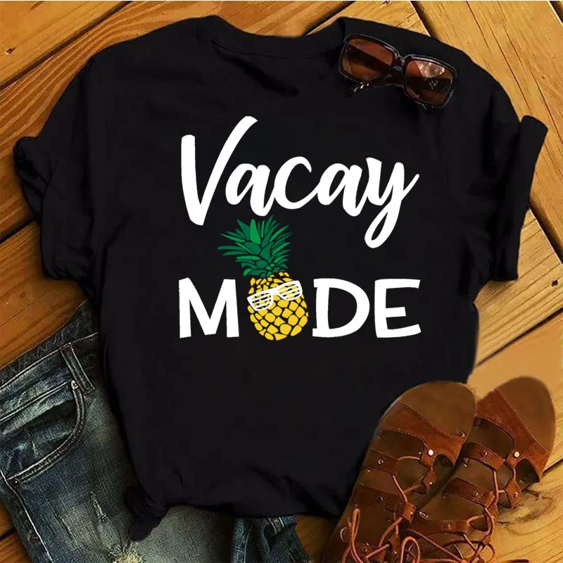 

Топ Y2k женский хлопковый, модная Милая Повседневная футболка в стиле Харадзюку, с принтом фруктов, клубника, ананас, Одежда большого размера ...