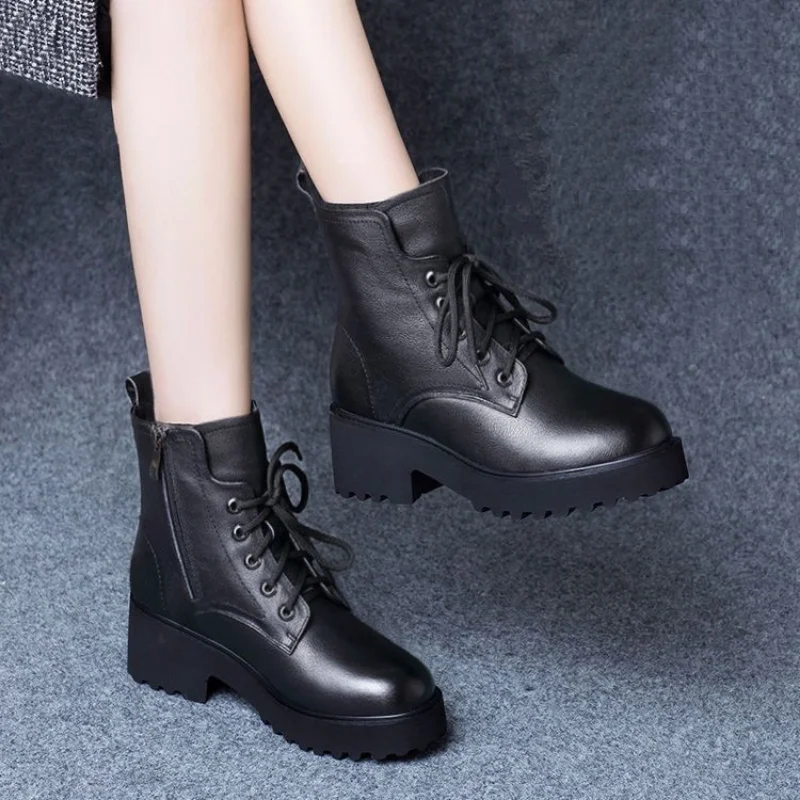 

BCEBYL осень/зима новые модные мягкие кожаные рыцарские сапоги на толстом каблуке с бархатистой хлопчатобумажной подкладкой женские ботильон...