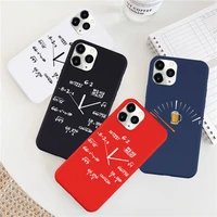 funny math clock phone case for iphone 11 12 13 mini case for iphone 11 pro x xs max xr 7 8plus se soft silicone cover coque bag