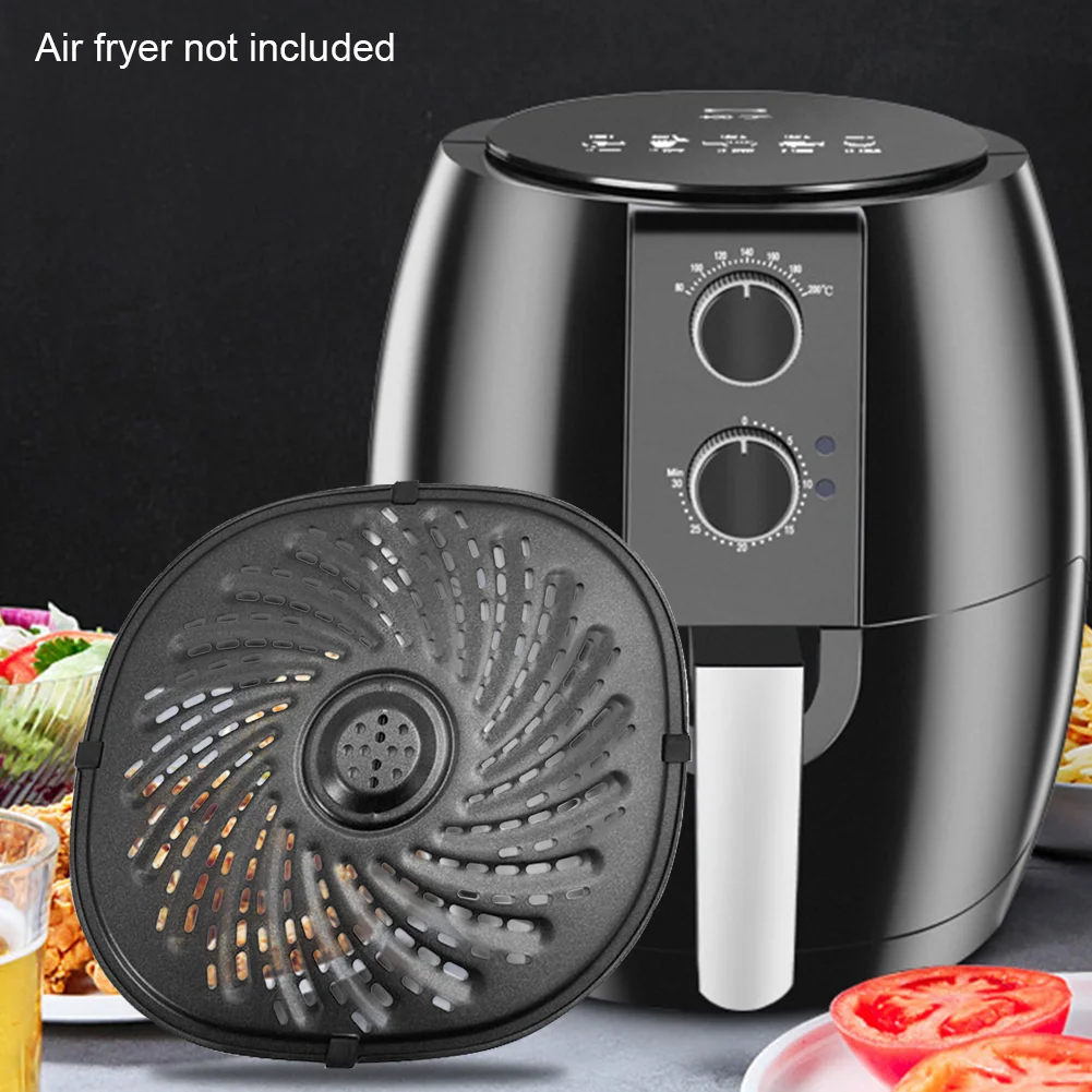 

Perforated Home Steamer Rack Non Stick Replacement Parts Dishwasher Safe Universal Air Fryer Grill Pan Kitchen Tray Carbon Steel