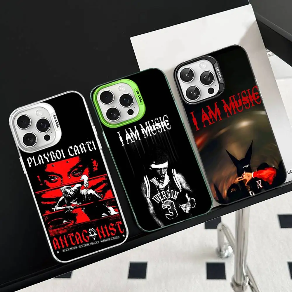 Фото Чехлы для телефонов P-playboi Carti I AM MUSIC для iPhone 17, 16, 15, 14, 13, 12, 11 Plus Pro Max, цветные №1