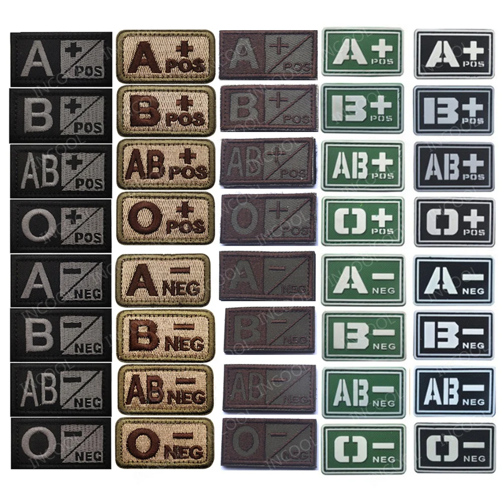 Тип крови группа A B AB O Rh + - положительные отрицательные вышитые нашивки значки
