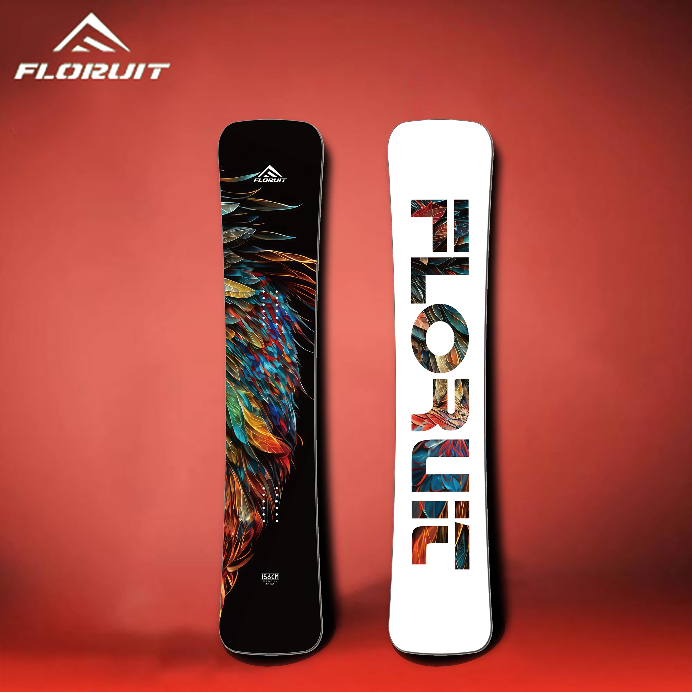 FLORUIT Индивидуальный детский сноуборд с переплетом и снегоступы. Детский