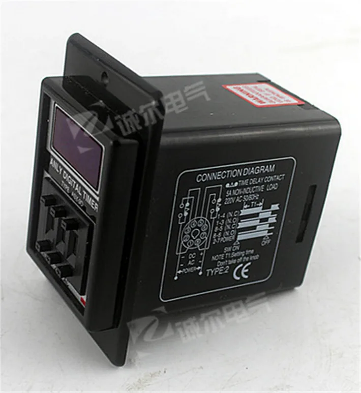 Фото Реле времени ASY-3D ASY-2DANLY с цифровым дисплеем AC220V DC24V 999S 999M Трехпозиционное №2