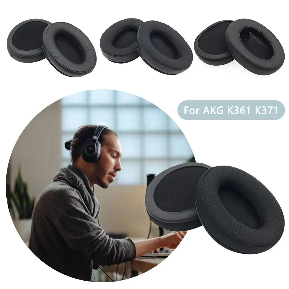

1Pair Replacement Ear Pads For AKG K361 K371 Headphone Soft Memory Foam Cushion Noise-Cancelling Earpad Headset Accessories