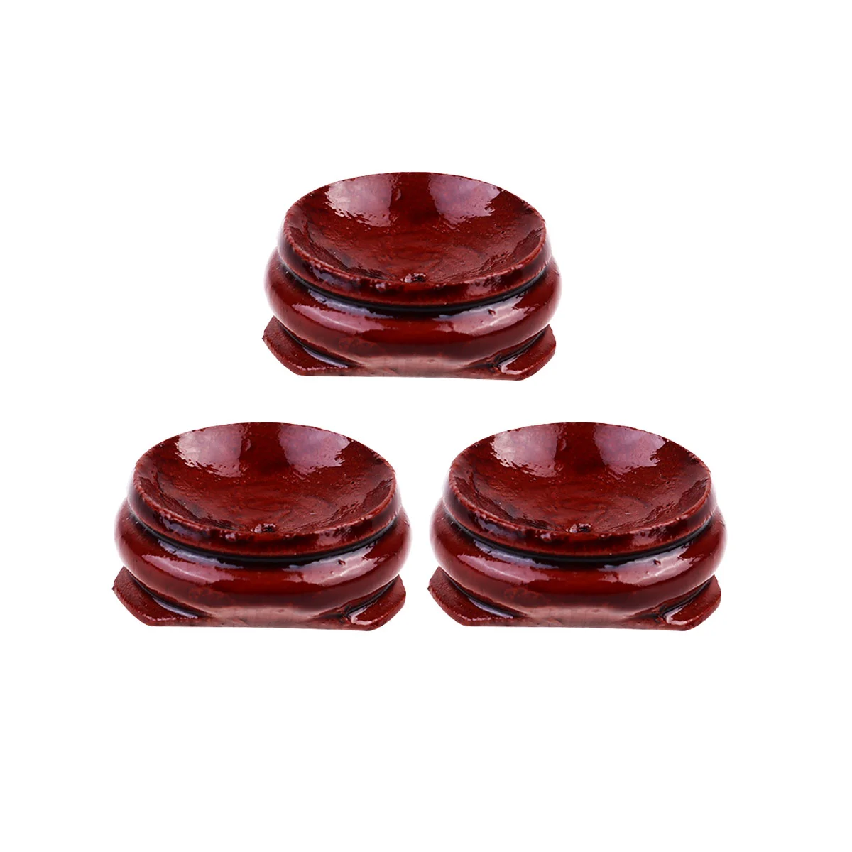 

3 PCS Glass Ball Stand Egg Holder Wooden Crystal Base，Wooden Ball，Crystal Bamboo Decor