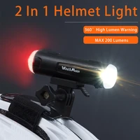 rechargeable bike front light rear taillight bicycle helmet headlight waterproof safety warning lamp flashligh night cycling
