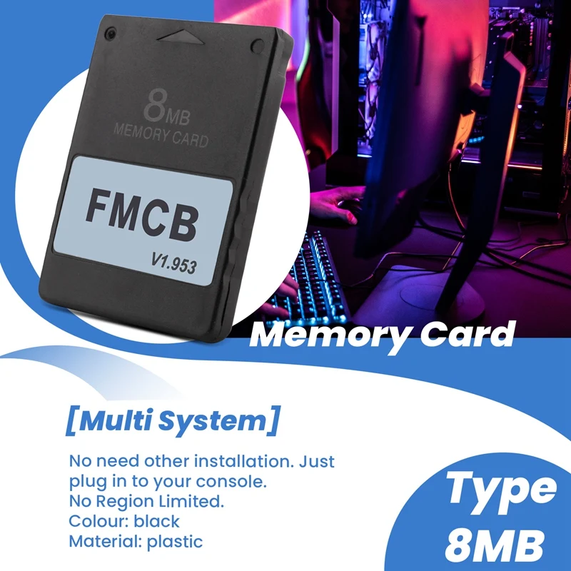 FMCB Бесплатная карта Mcboot V1.953 для Sony PS2 Playstation-2 памяти OPL MC Boot