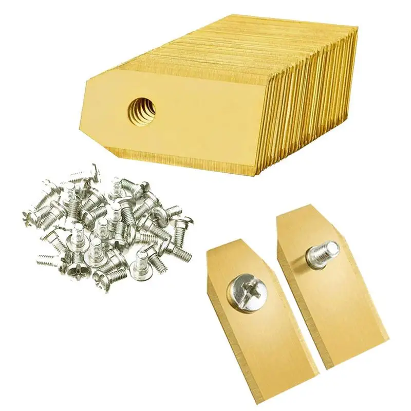 

35*18*0.75mm Lawn Robot Blade Silver Gold Lawn Mover Replacement Blade For Automower Yardforce Garden Tools