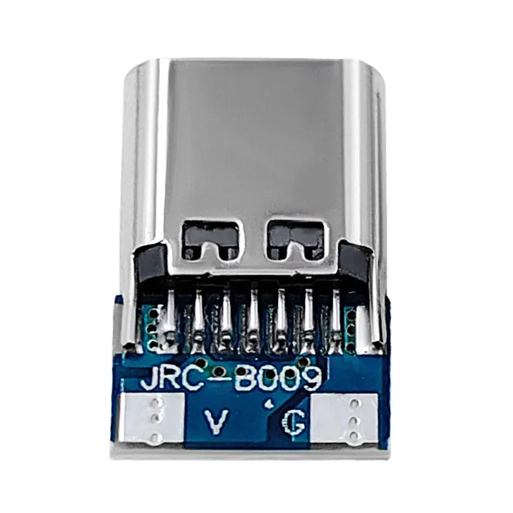 Разъем USB 3.1 Type-C (12-контактный женский, 24-контактный мужской) с адаптером для пайки проводов и кабелей, поддержка печатных плат (art.: 3920d99448dcb) - 3920d99448dcb